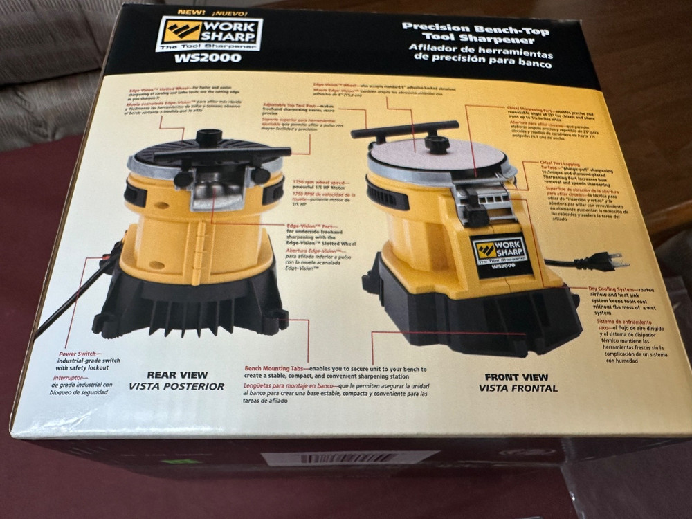 Work Sharp The Tool Sharpener WS2000, With Large 30 Page Step By Step Tool Guide