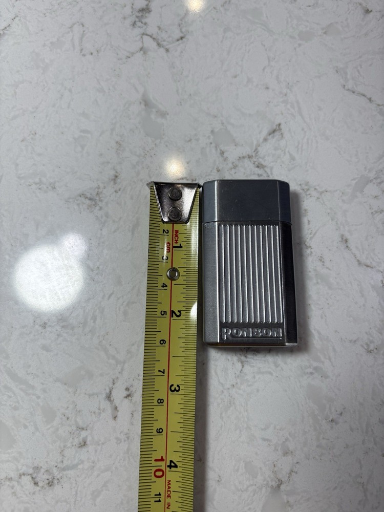 Ronson Jet Lite Silver Metal Cigarette Lighter