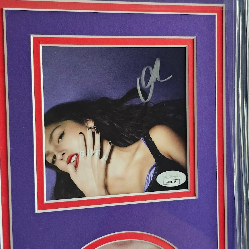 Olivia Rodrigo Framed Signed Guts Autographed CD. JSA COA Framed