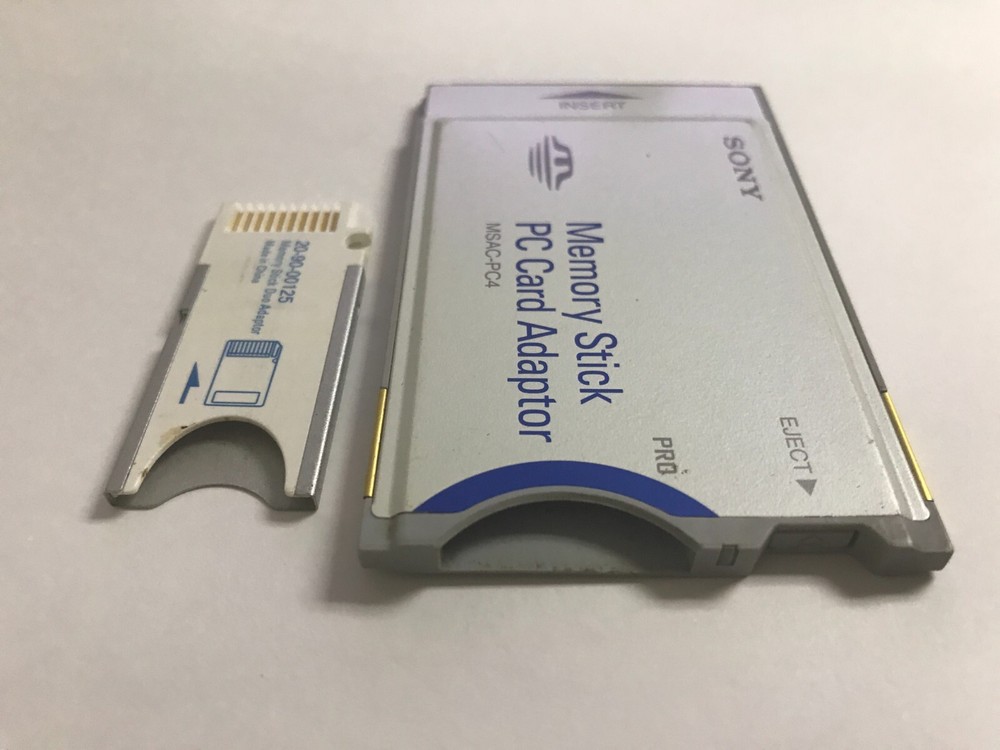 Sony Memory Stick PC Card Adapter MSAC-PC4 w. Memory stick duo adapter