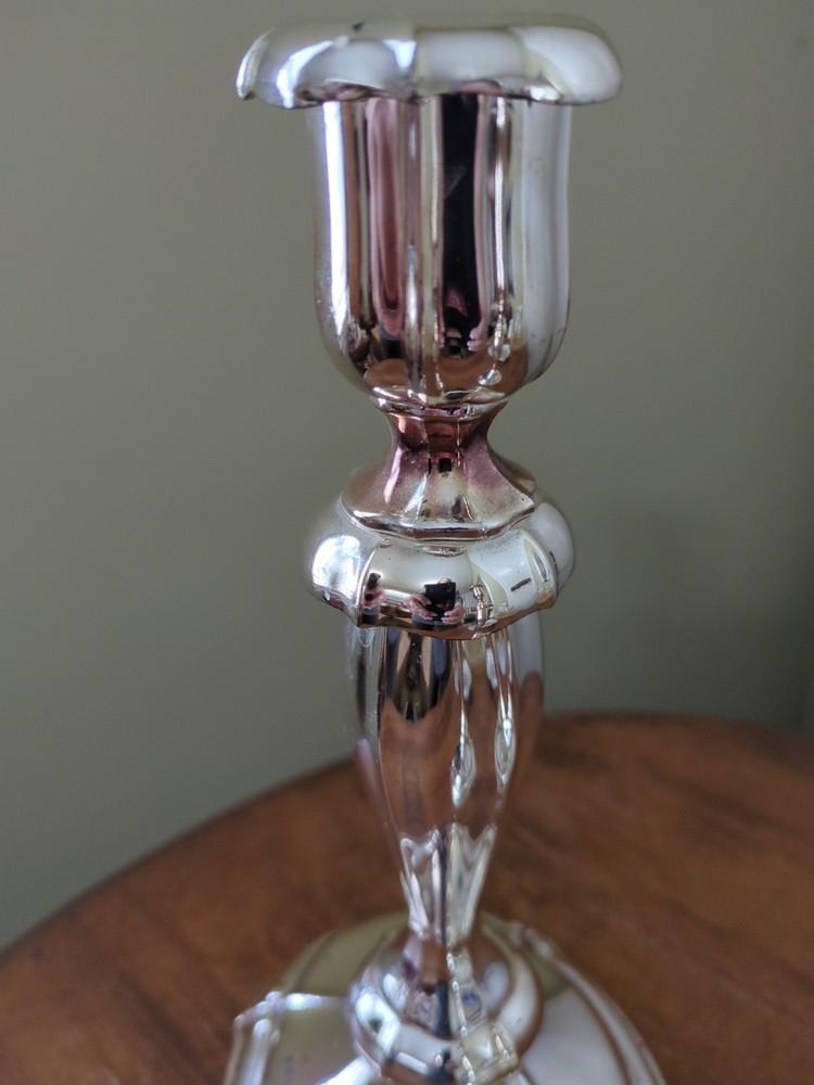 Vintage Oneida Silver Plated Candlesticks 1970's Chippendale Style