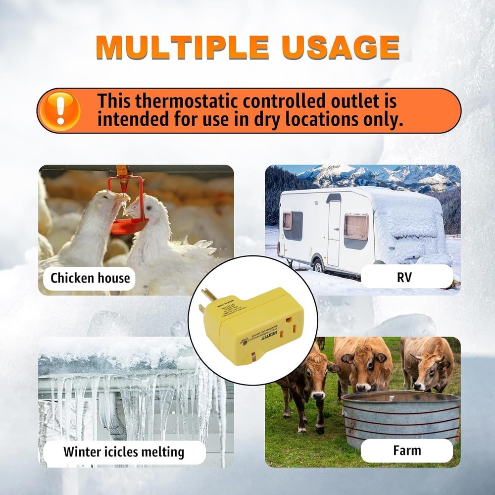 ET-21 Thermostatic Outlet with LED Indicator: Automatic Temperature Control