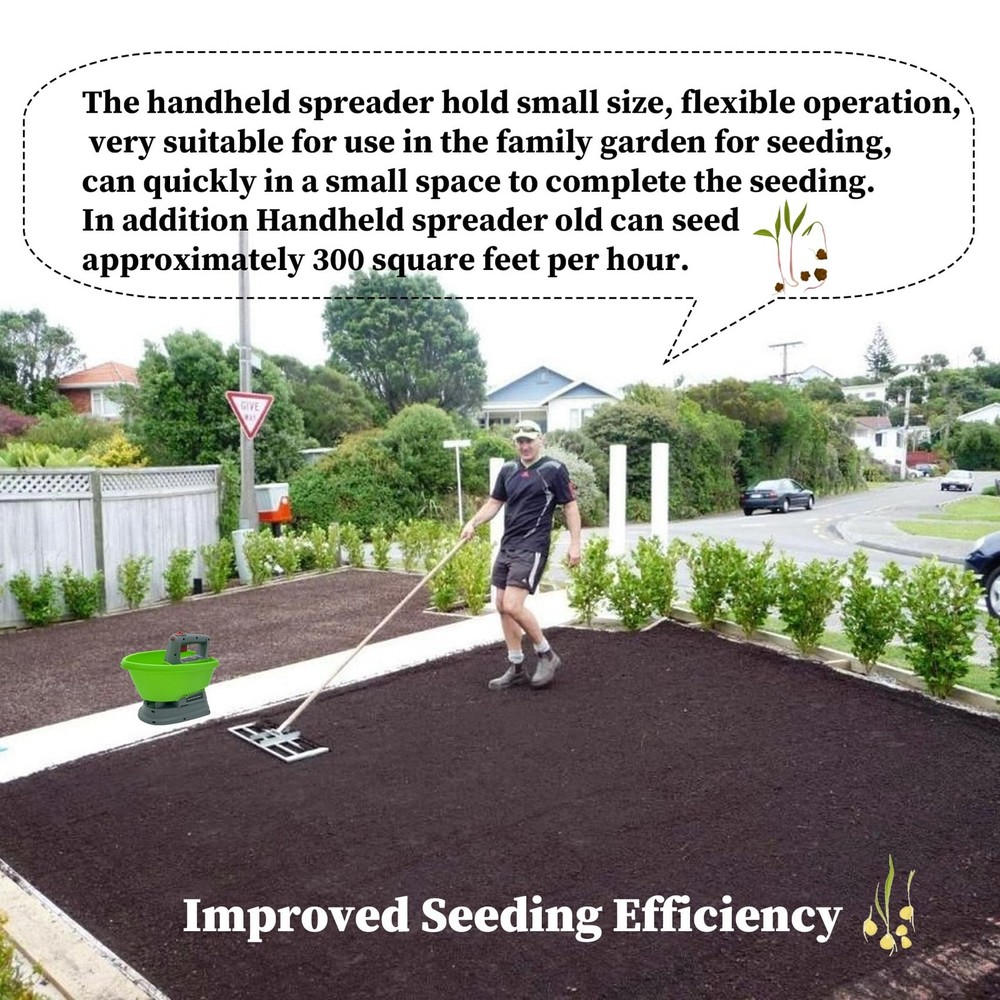 Handheld Power Spreader, Electric Seed Fertilizer greener