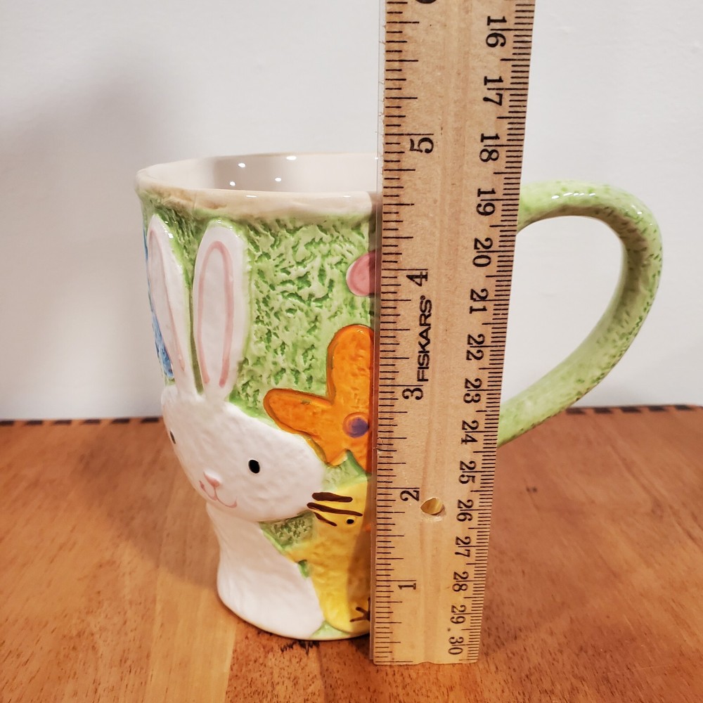 Cracker Barrel Easter Bunny Chick Floral Coffee Tea Mug