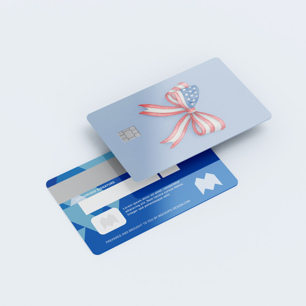 Stars & Stripes Bow Card Skin