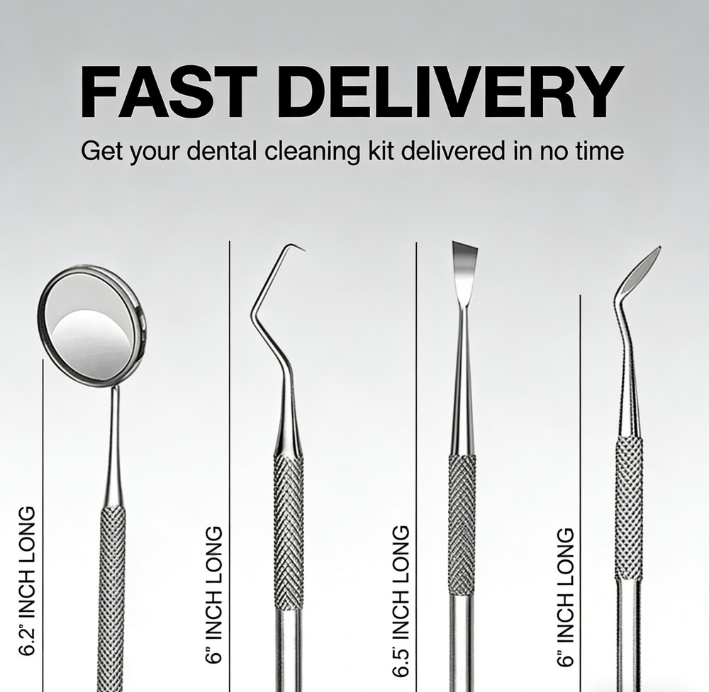 Dental Cleaning Kit Tooth Scraper Plaque Calculus Remover Tools Set