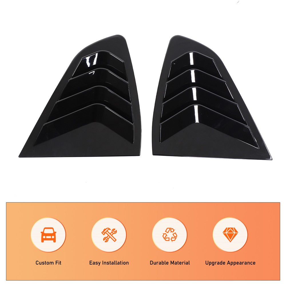 ABS Glossy Black Rear Triangular Louver Trim Panel For BMW X4 2018-2023