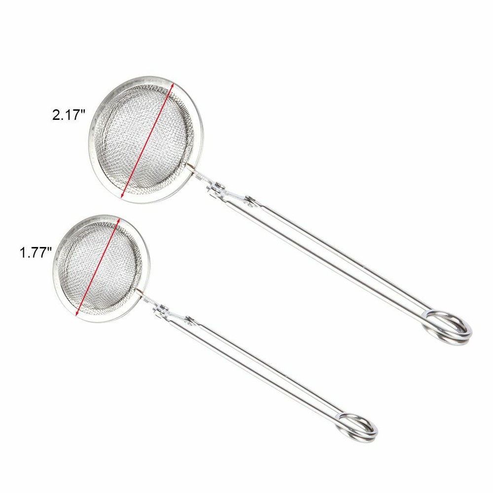 US Tea Mesh Stainless Steel Strainer with Handle (4 Pack) Ball Shape Tea Infuser