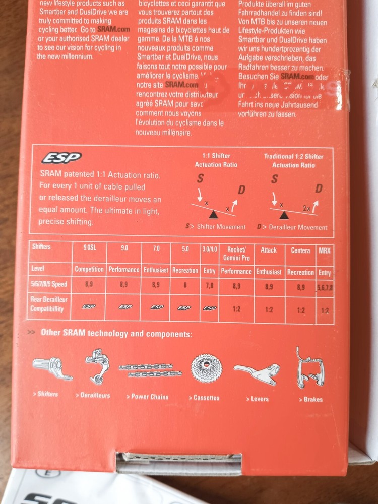 NOS Sram Rocket Shorty Triple Front Shifter