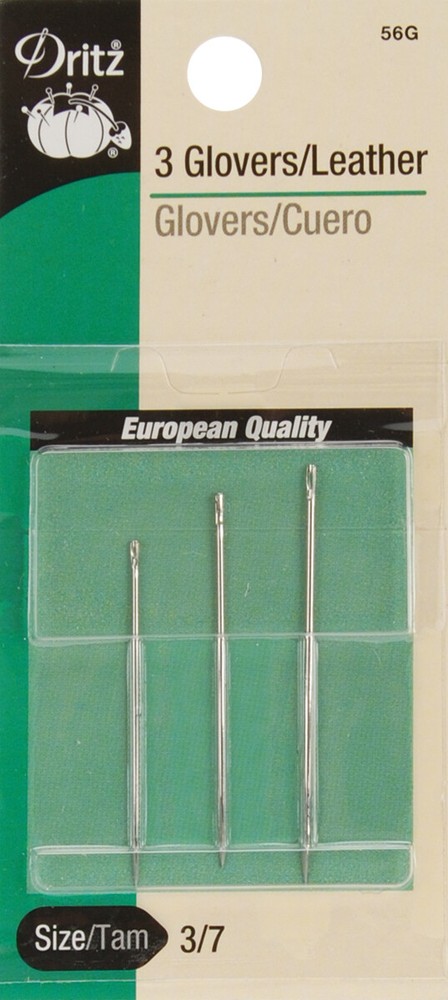 Dritz 56G Glovers/Leather Hand Needles-Size 3/7 3/Pkg
