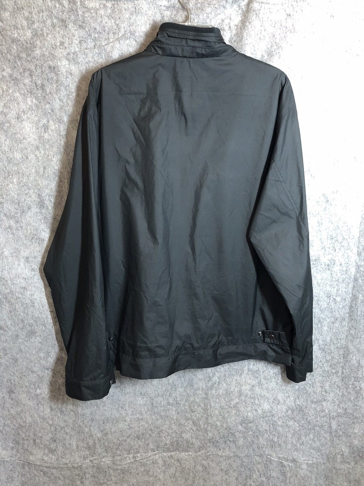 Peter Millar Jacket Men Large Black Full Zip Windbreaker Golf Coat