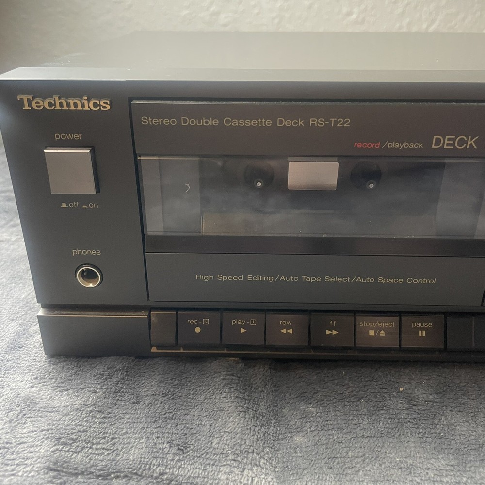 Vintage Technics RS-T22 Stereo Double Cassette Deck - Tested