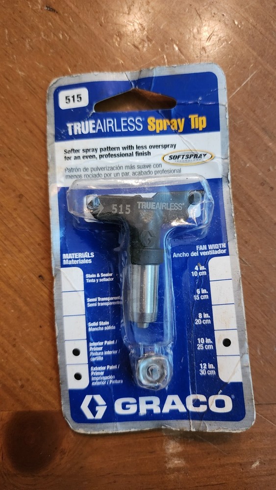 GRACO TrueAirless 515 Spray Tip, Black, Silver