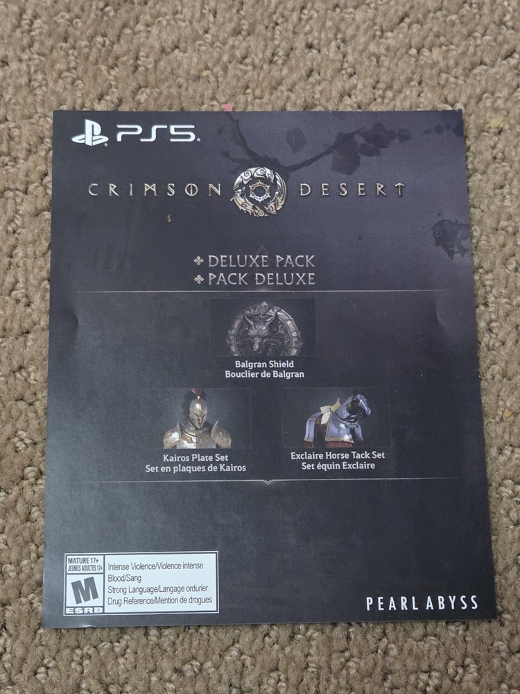 CRIMSON DESERT DELUXE DLC CODE ONLY PS5