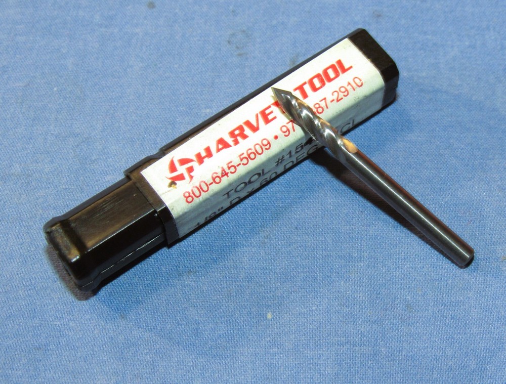 New Harvey Tool Solid Carbide 1/8" x 60° Drill/ End Mill 4 Flute