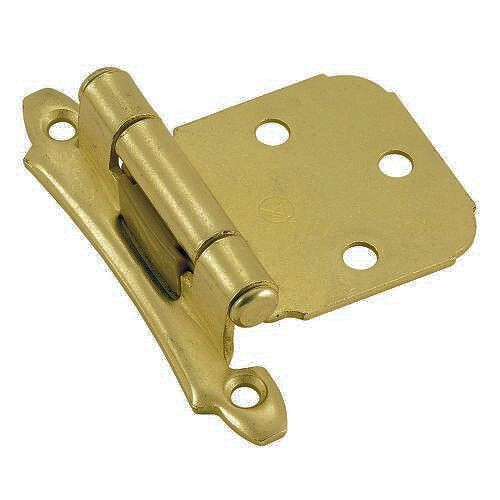 (5 Pack) Pair Variable Overlay Burnished Brass Self Closing Hinge HAM-BP7629-BB