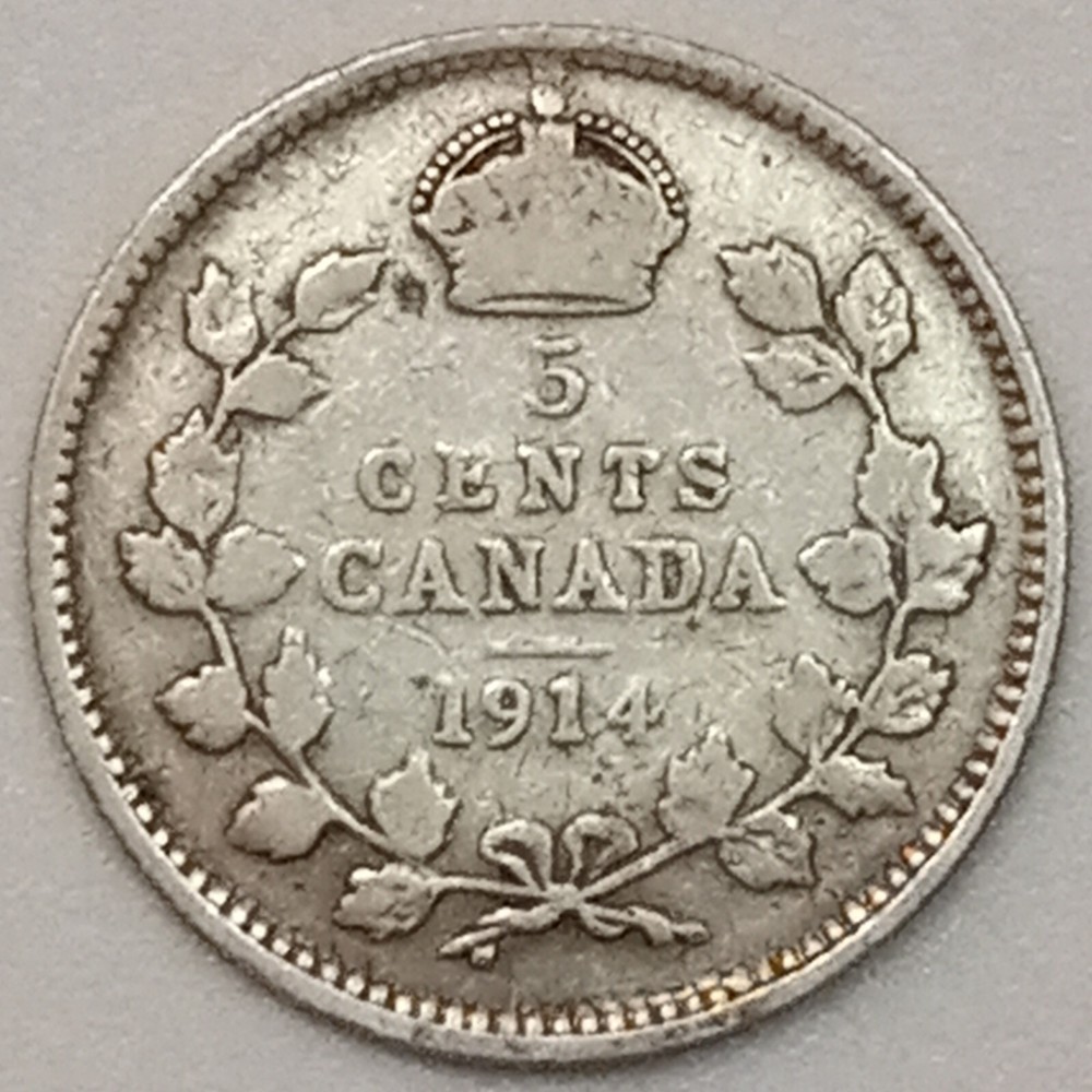 1914 Canada 5 Cents
