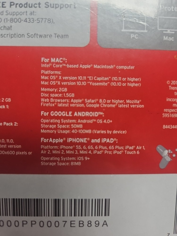 New Trend Micro Internet Security Advanced Online Protection. 3 Device Protector