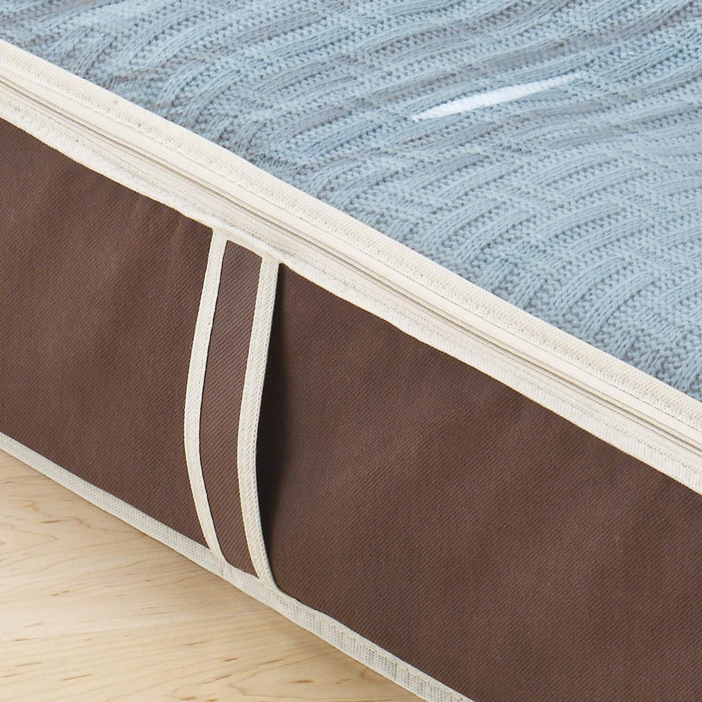 Whitmor Zippered Underbed Bags Java Set of 2 Pieces Jumbo,