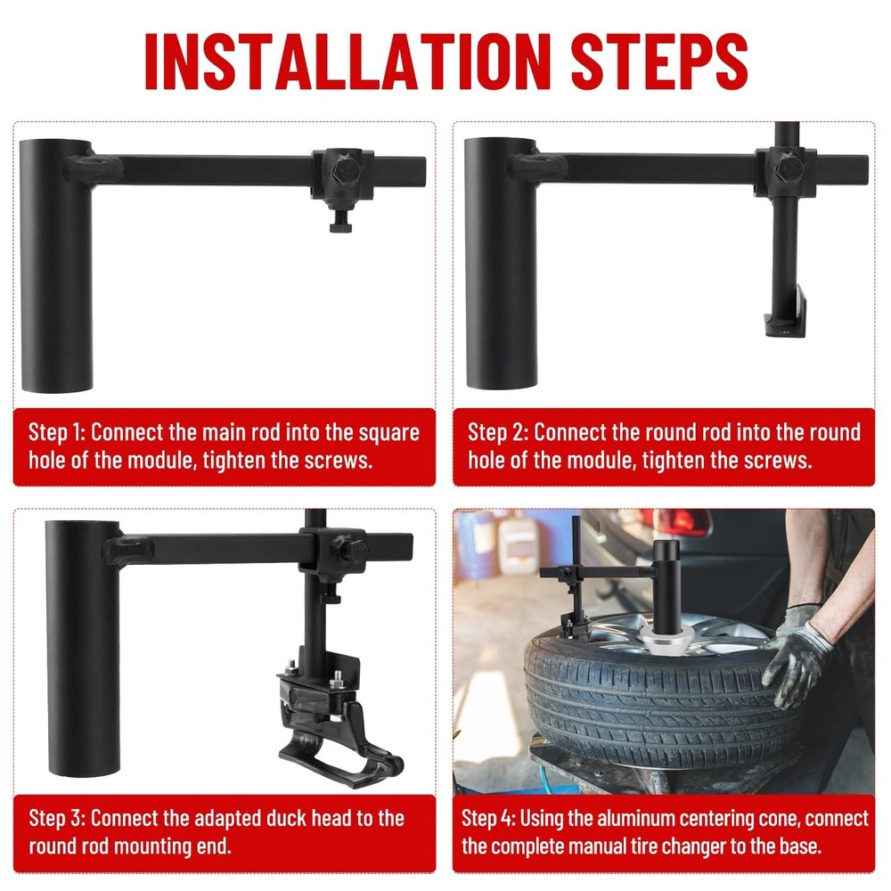 Manual Tire Changer Duck Head Kit, with Tire Changer Duck Head and Manual Tir...