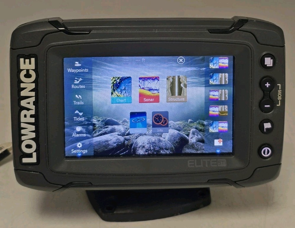 Lowrance Elite-5TI Chartplotter Fishfinder Head Unit w/ Cover DEPTH DOESNT WORK