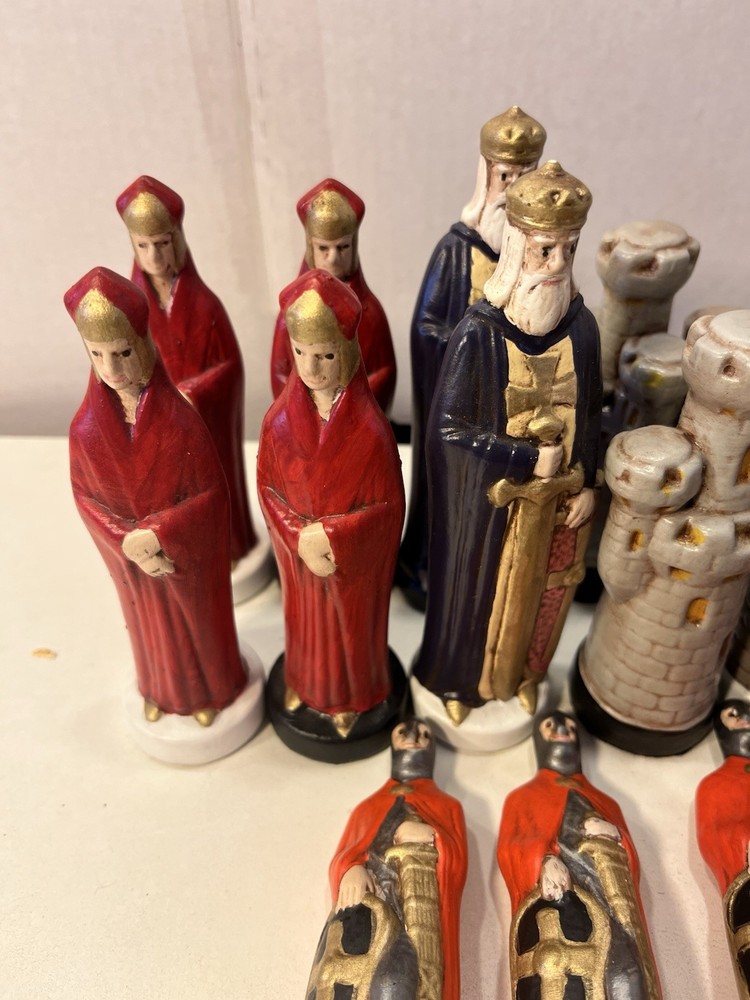 Hand Painted China Pottery Chess Set