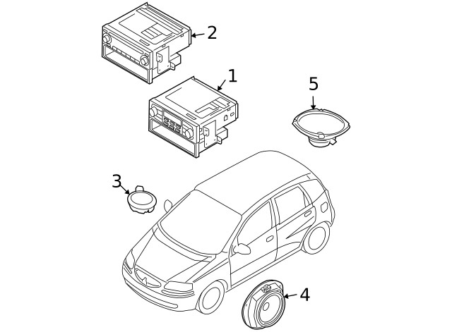 Genuine GM Rear Speaker 96540726