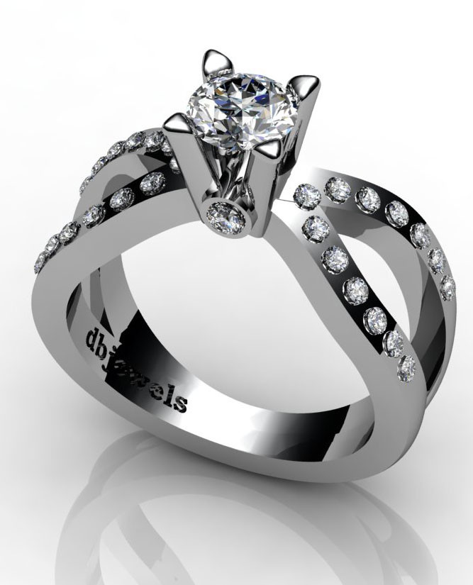 18K gold  RING SETTING for Diamond or Gemstone  DR0237