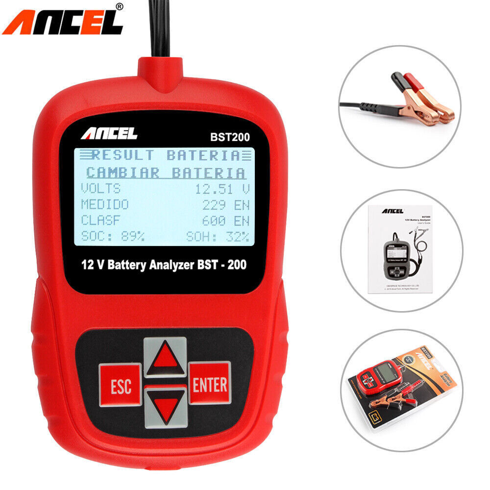 ANCEL BST200 12V Car Battery Load Tester Digital Analyzer 1100CCA Multi Language