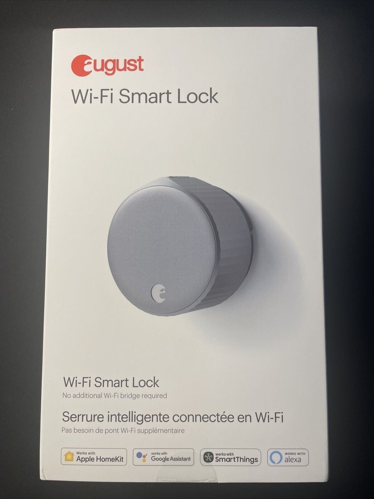 August Smart Lock 4th Generation WiFi ASL-05 Silver SEALED