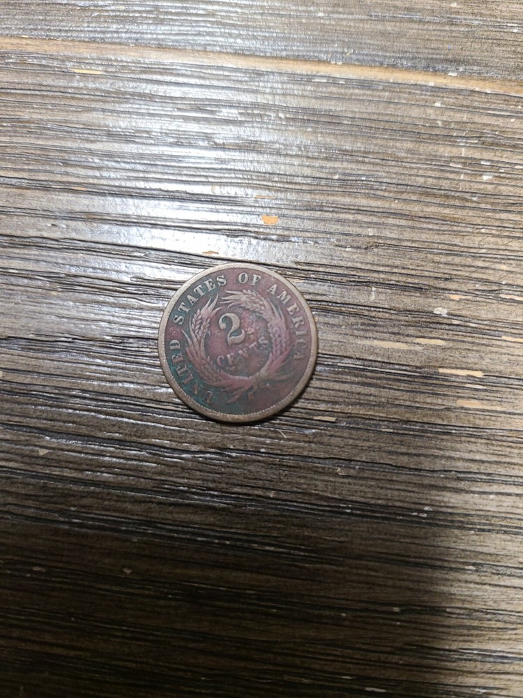 1865 TWO CENT PIECE COIN