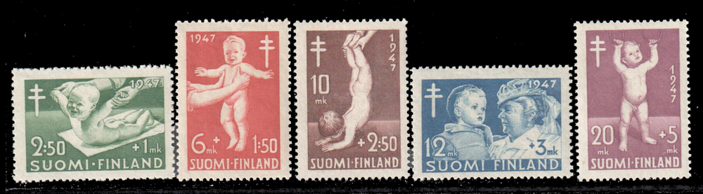 Finland Scott B82-86 Mint Never Hinged, SCV $5.85