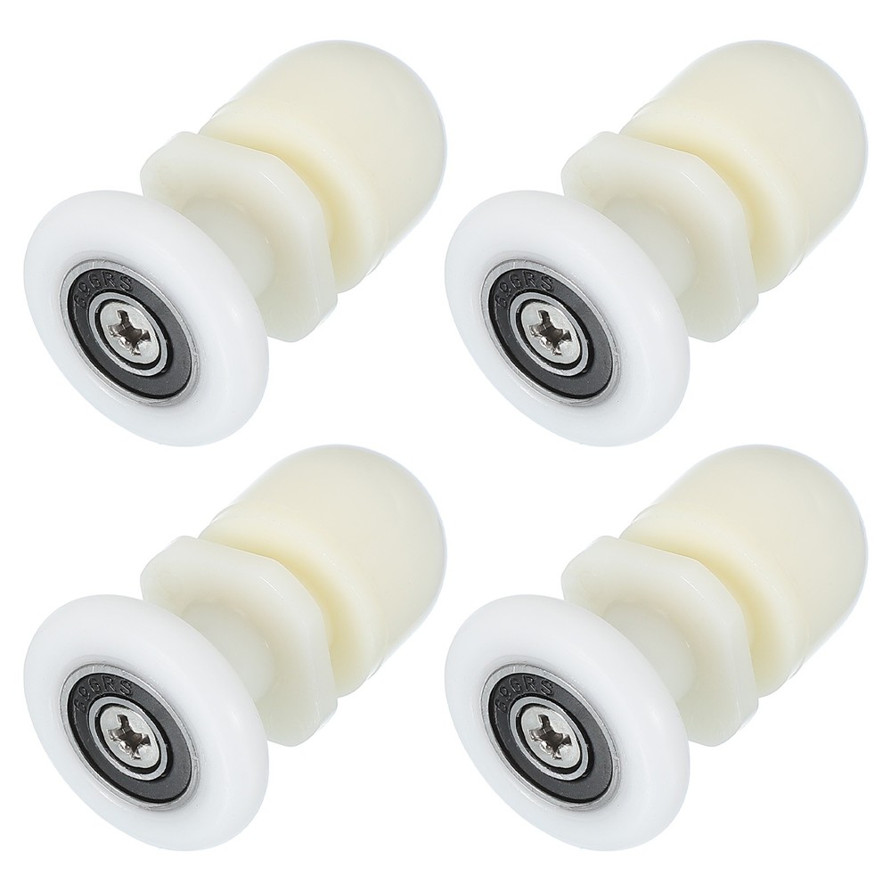 4 Pcs 25mm Shower Door Rollers Wheels Replacement White