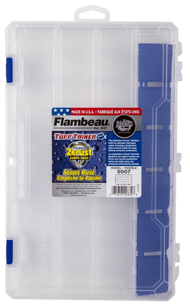 FISHING TACKLE BOX Large, Clear Plastic
