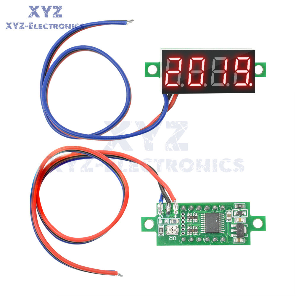 0.36 "Digital 4-Digit Voltmeter LED 0-100V Voltage Tester Panel Meter 3-Wire