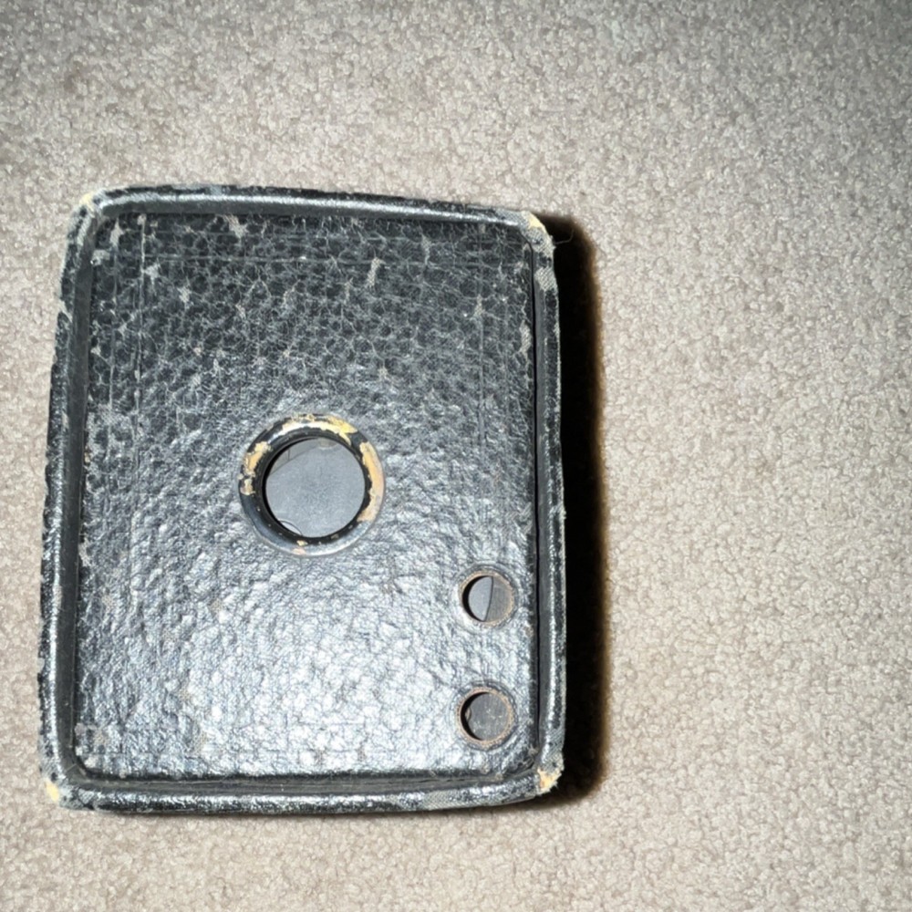 Vintage Black Box Camera with Leather Strap