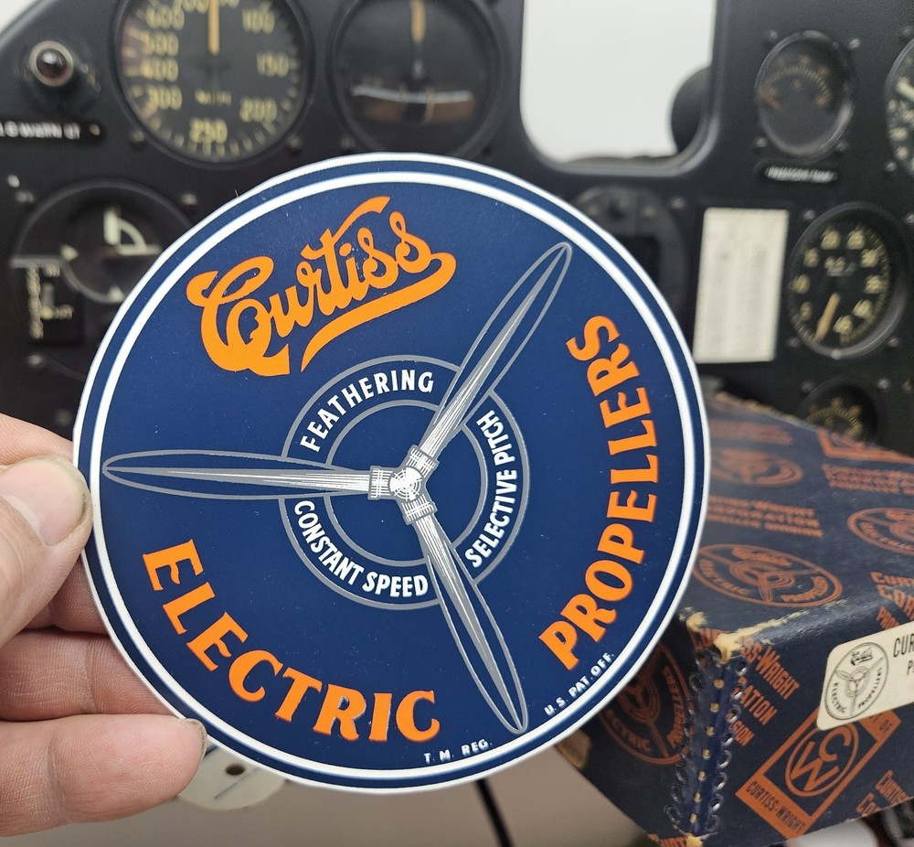 Curtiss Electric Propeller Waterslide Decal, Full Scale 5"