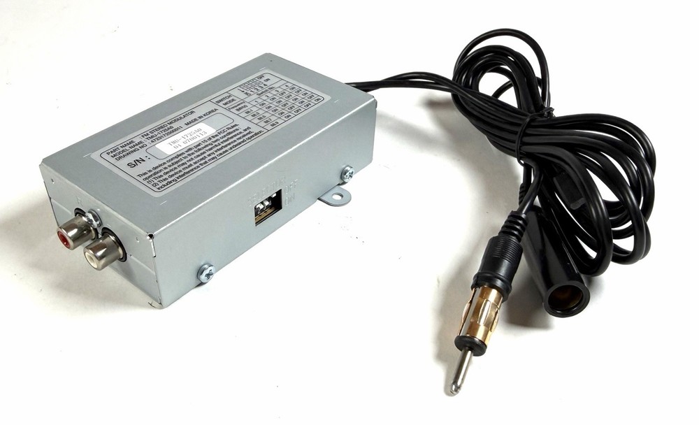 FM Modulator Stereo Radio RCA AUX Input Adapter Wired