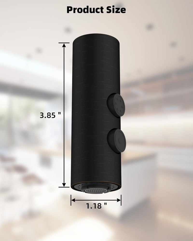 Metal Pull Down Kitchen Faucet Head Replacement,2 Function Sink Faucet Head