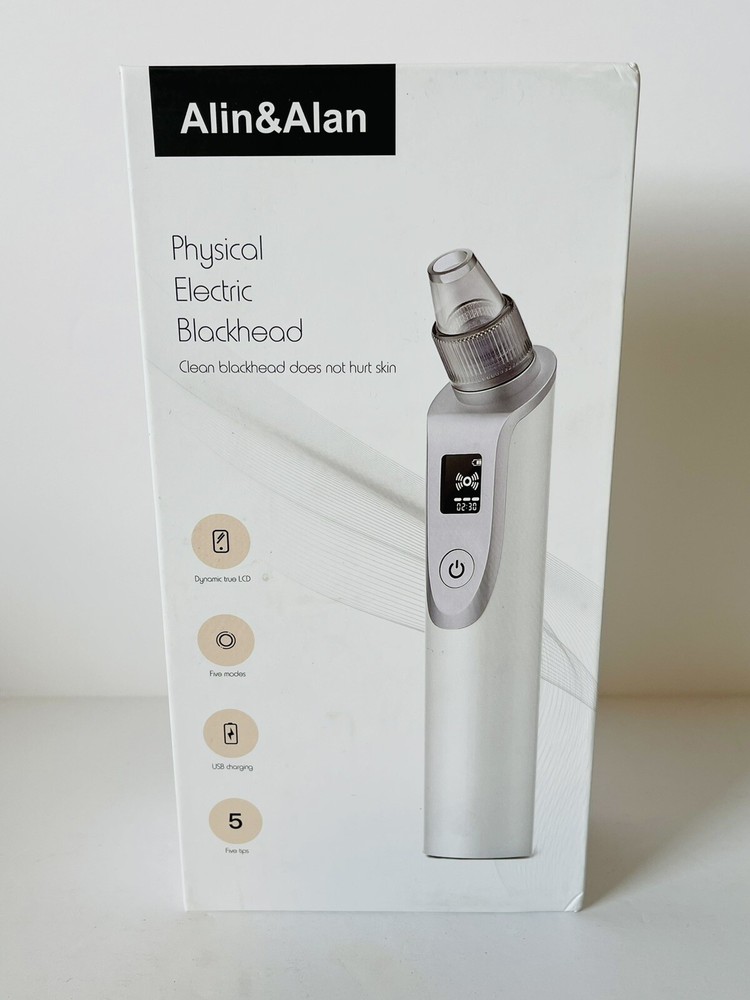 Alin&Alan Physical Electric Blackhead Remover - USB Charge - 5 Tips - 5 Modes