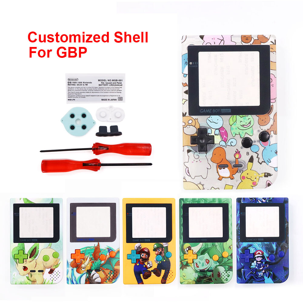 Customized UV Printed Full Housing Shell + Screwdriver Kits For Game Boy Pocket
