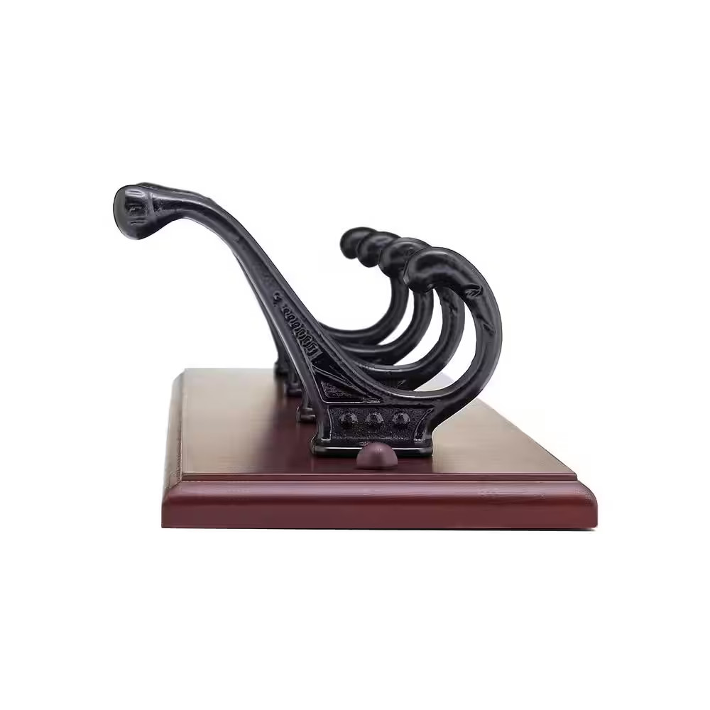 24 In. (610 Mm) Cherry and Matte Black Classic Hook Rack