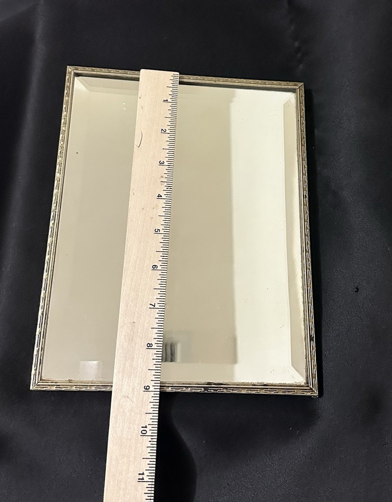 Vintage Rectangle Shape Mirror With Stand for Vanity