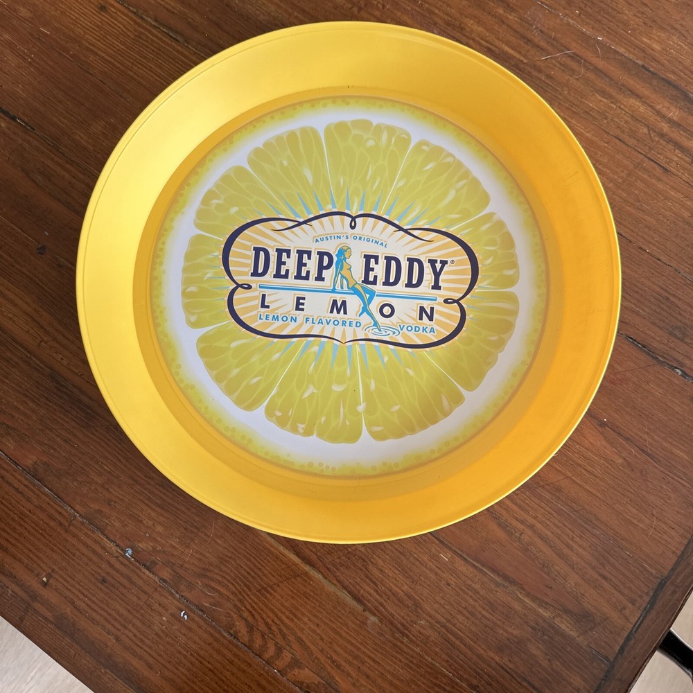NEW Deep Eddy Lemon Flavored Vodka Serving Tray 13" Austin's Original