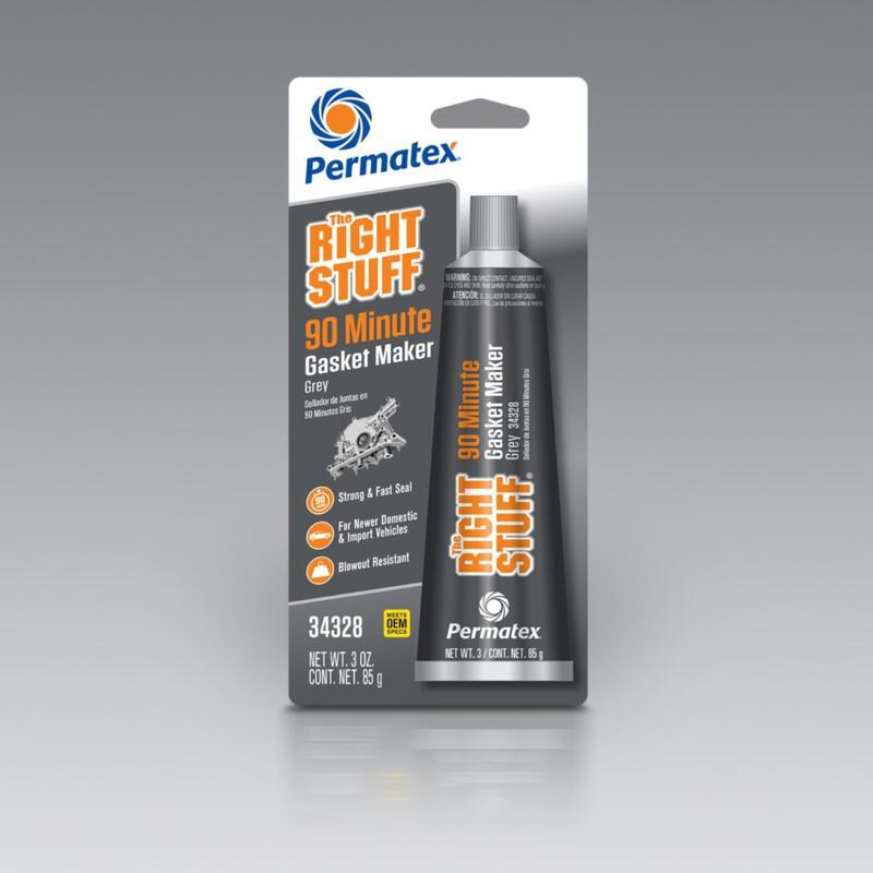 Permatex Gasket Making Compound 34328; Right Stuff 90 Minute 3oz Grey Silicone