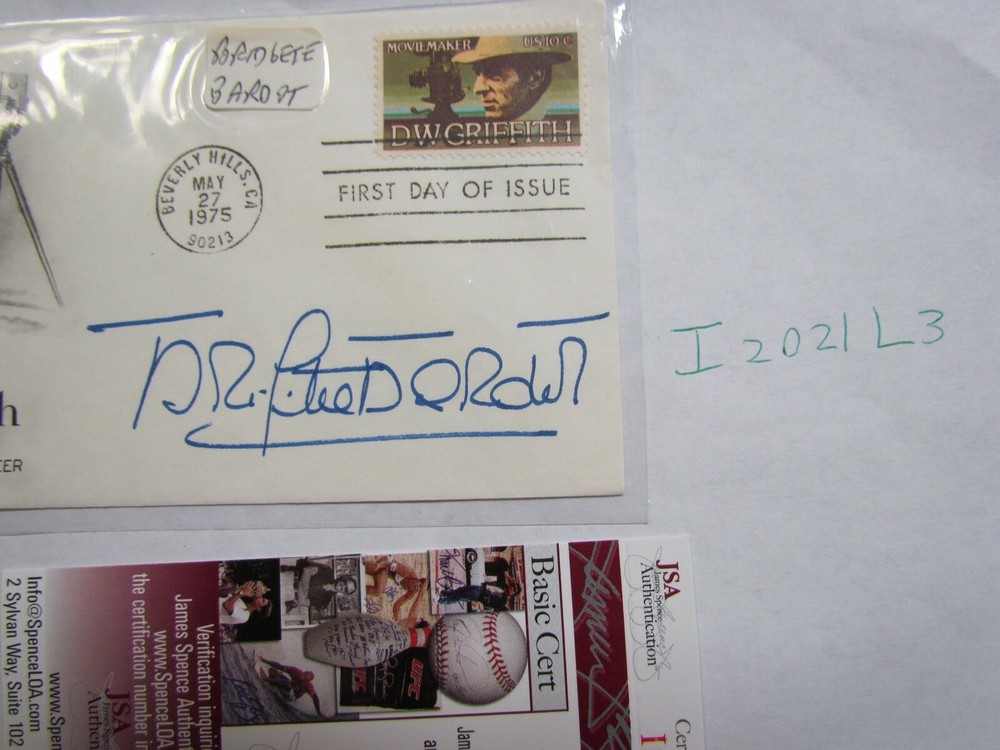 Bridgete Bardot Signed First Day Cover Envelope JSA Certified