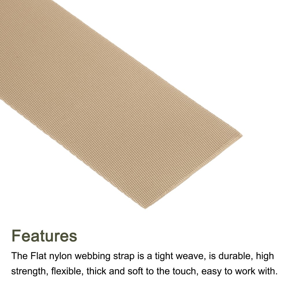 Flat Nylon Webbing Strap 2 Inch 10 Yards Light Purple for Backpack