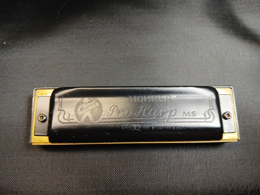 Hohner Pro Harp MS Bb Harmonica Germany 10 Hole Diatonic Black
