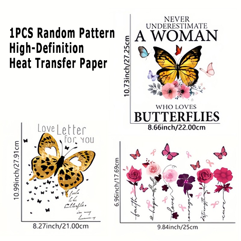 Quick Acting Compact 1PCS Random Art Pattern High-Definition Heat Transfer Paper