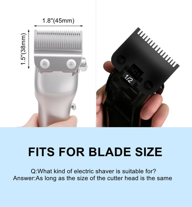 Compatible with Wahl 1/2 Clipper Guard,2 Pack Guards Replacement Fits 2Black